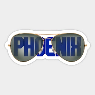 phoenix glasses Sticker